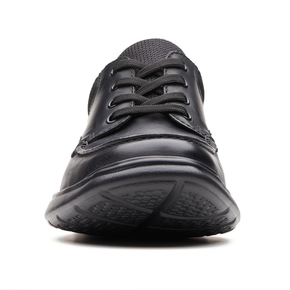 H1813 Clarks Cotrell Edge Wide H Fit Lace Up Shoe (Black)