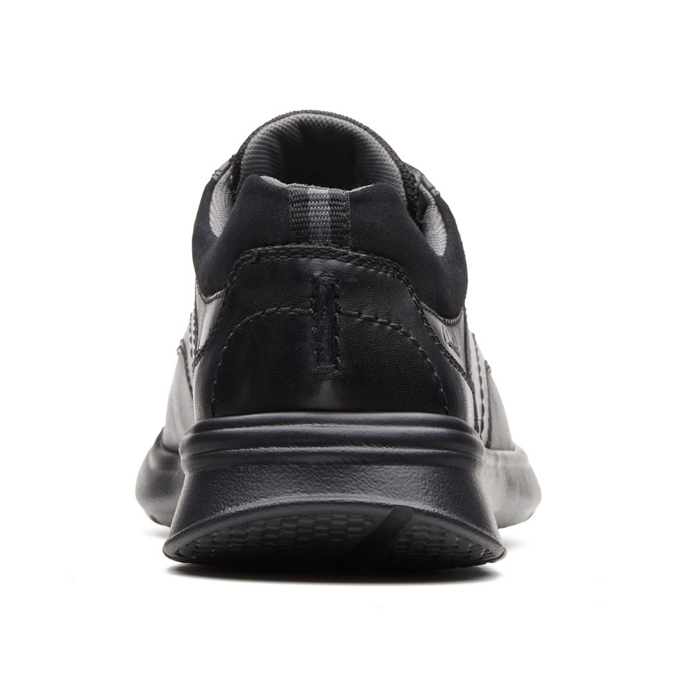 H1813 Clarks Cotrell Edge Wide H Fit Lace Up Shoe (Black)