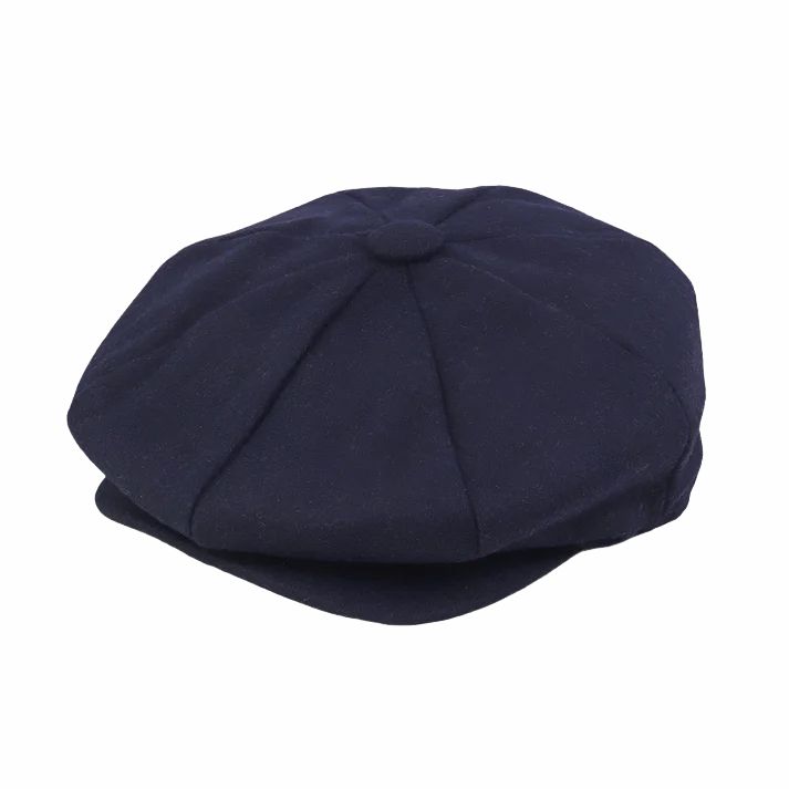470450 Plain Eight Piece Cap (Navy)