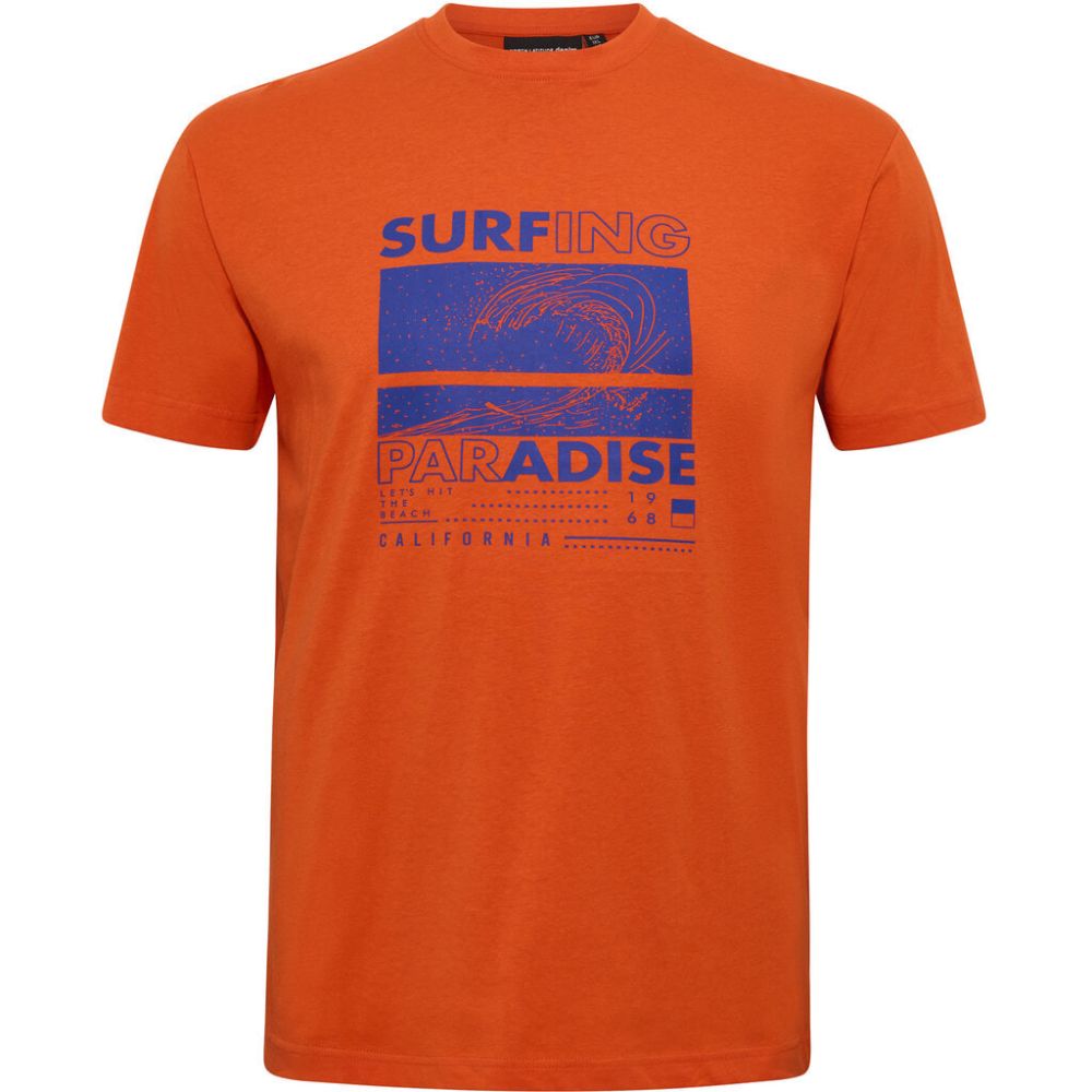 A11653XT Tall Fit N°RTH Slim Fit Printed T Shirt (Orange)
