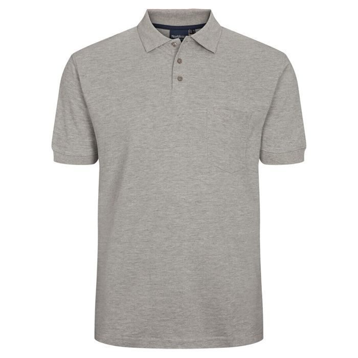 A10625XT Tall Fit North 56.4 Plain Polo Shirt (Grey)