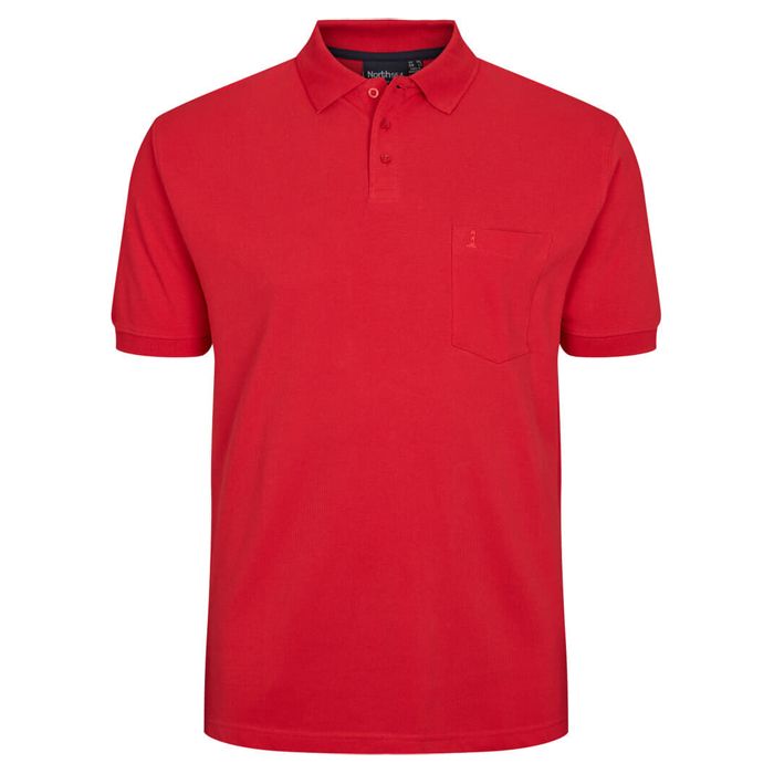 A10625XT Tall Fit North 56.4 Plain Polo Shirt (Red)