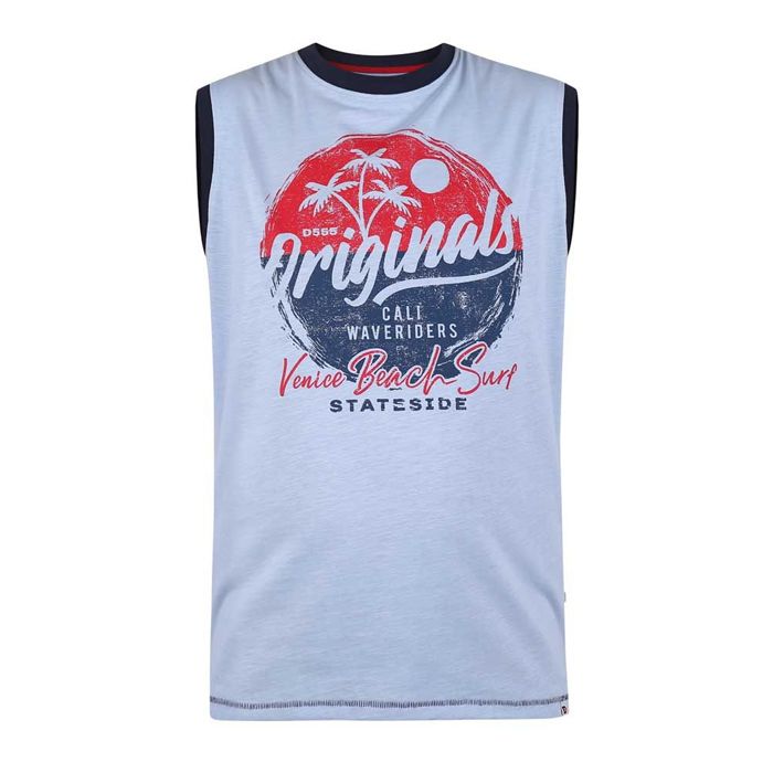 A10731XT Tall Fit D555 Printed Sleeveless T Shirt
