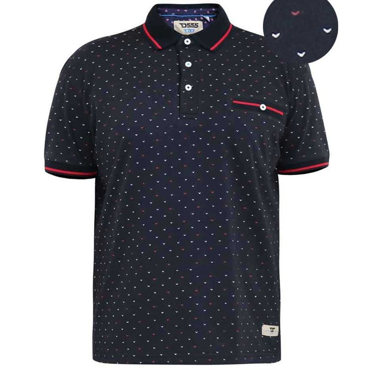 A11080XT Tall Fit D555 Printed Short Sleeve Polo