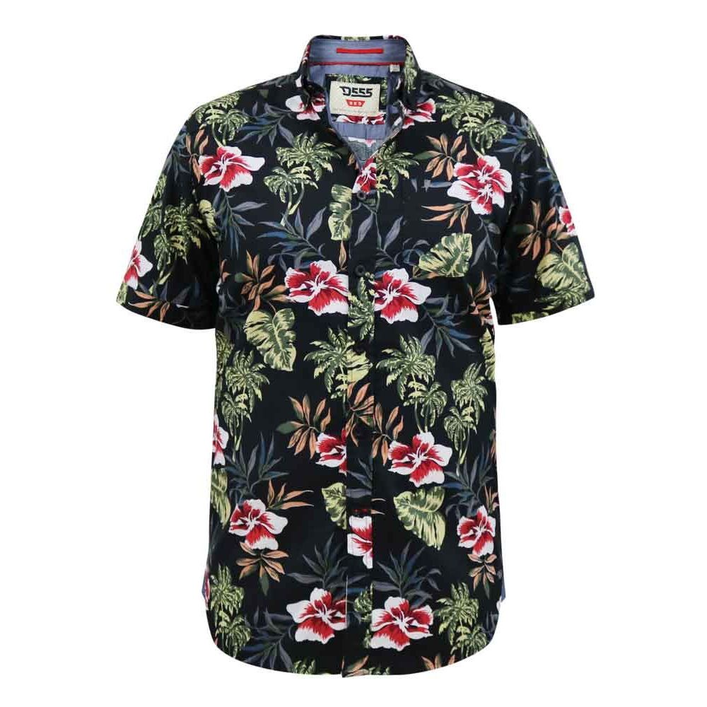 A11090XT Tall Fit D555 Hawaiian Print Short Sleeve Shirt