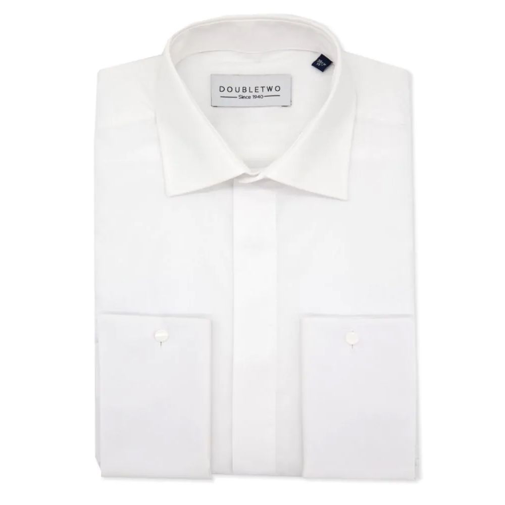 A11488XT Tall Fit Double Two Plain Front Dress Shirt
