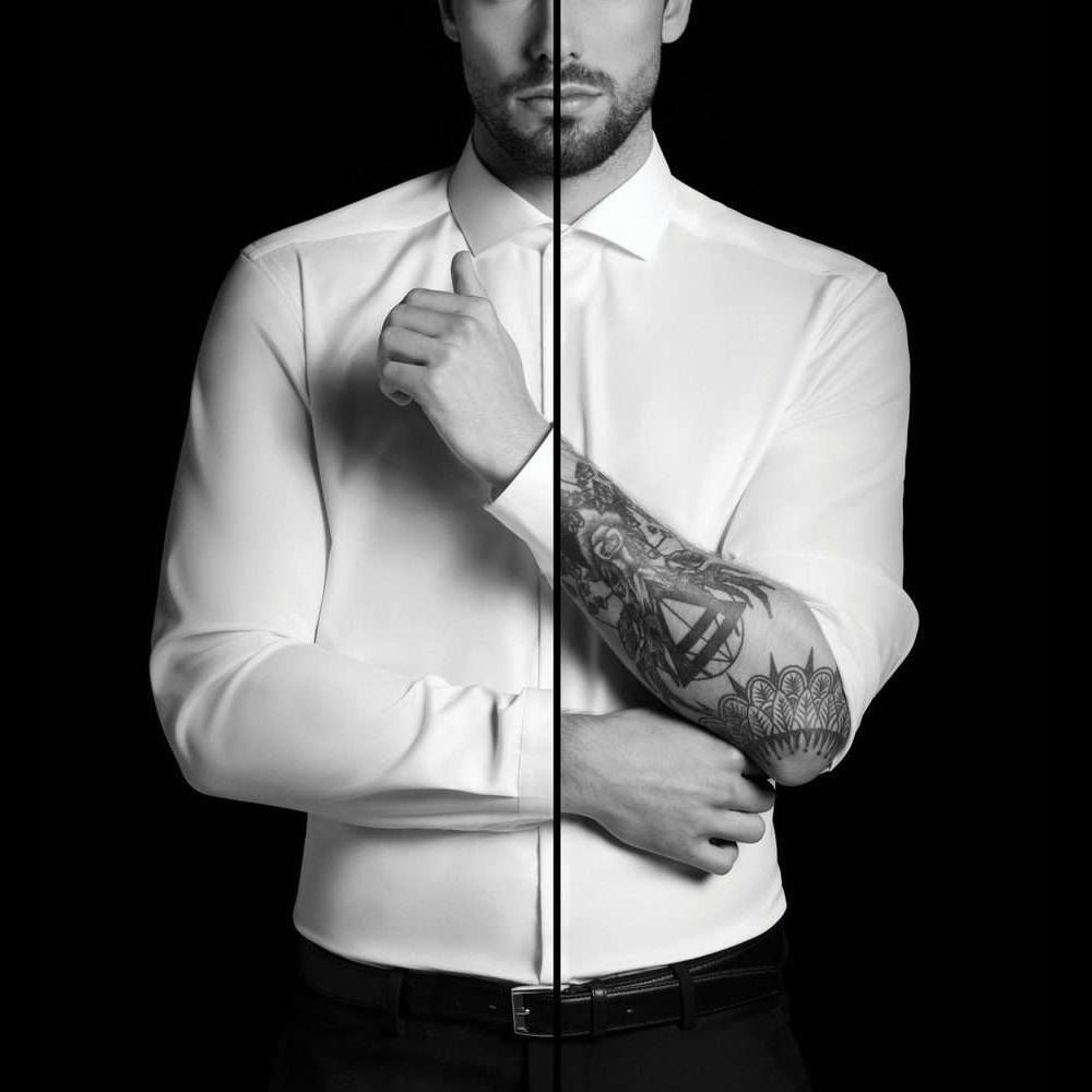 A11650XT Tall Fit Eterna Modern Fit Cover Shirt (White)