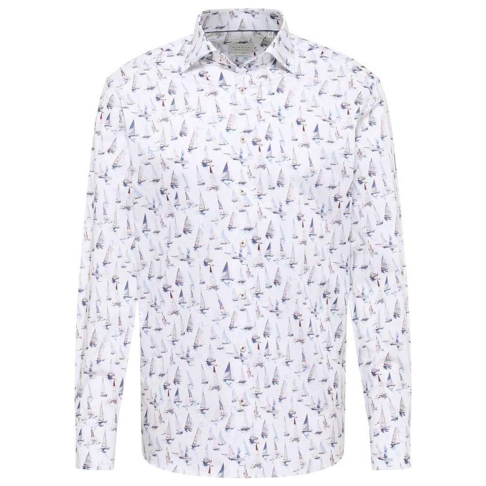 A11918XT Tall Fit Eterna Nautical Print Shirt (White)