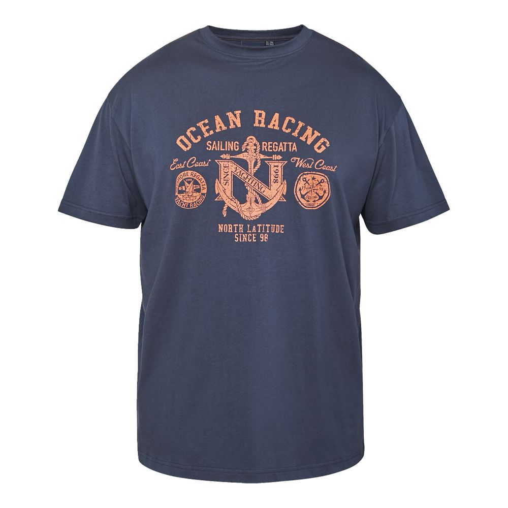 A11944XT Tall Fit North Latitude Ocean Racing T-Shirt (Navy)