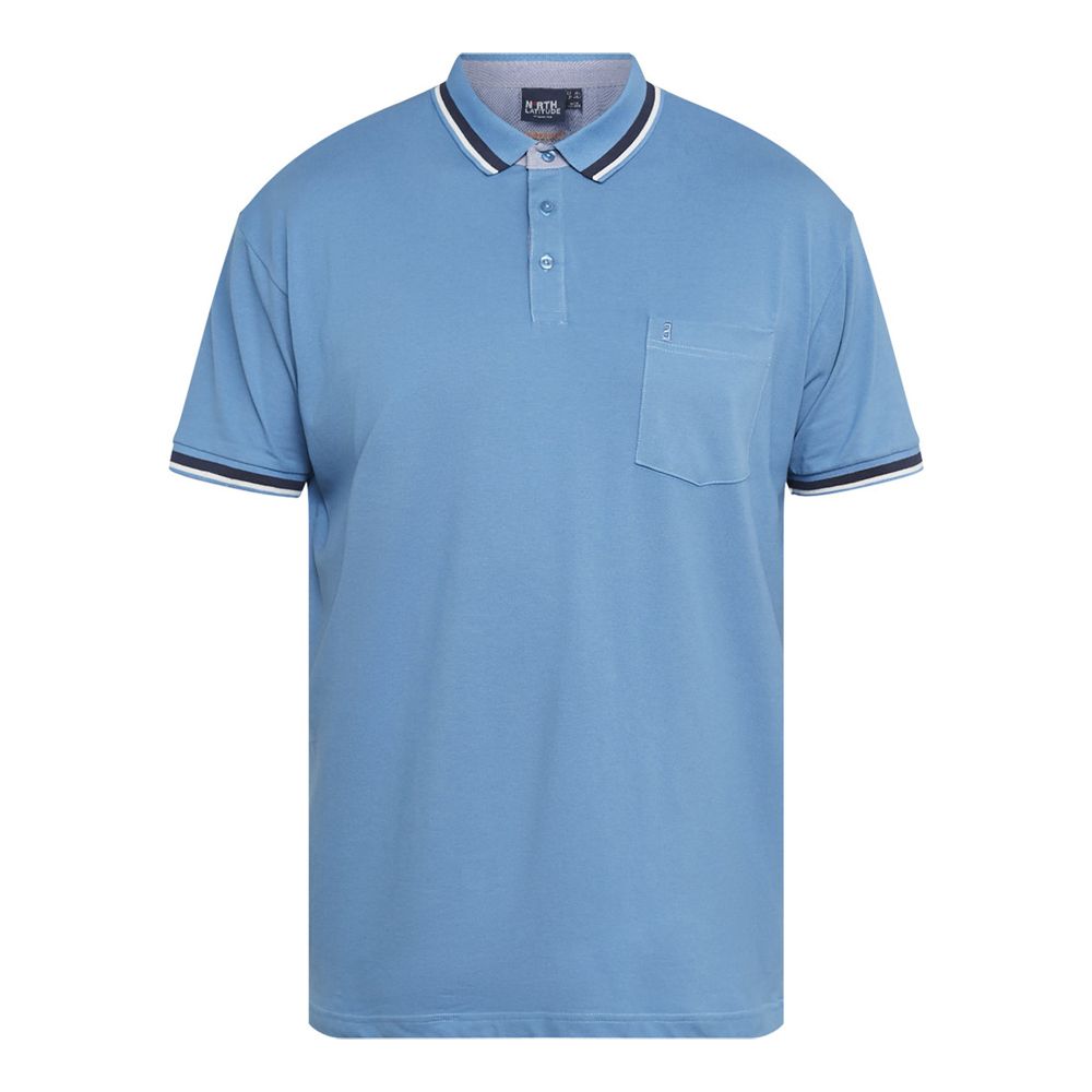 A11980XT Tall Fit North Latitude Superflex Pique Polo (Mid Blue)