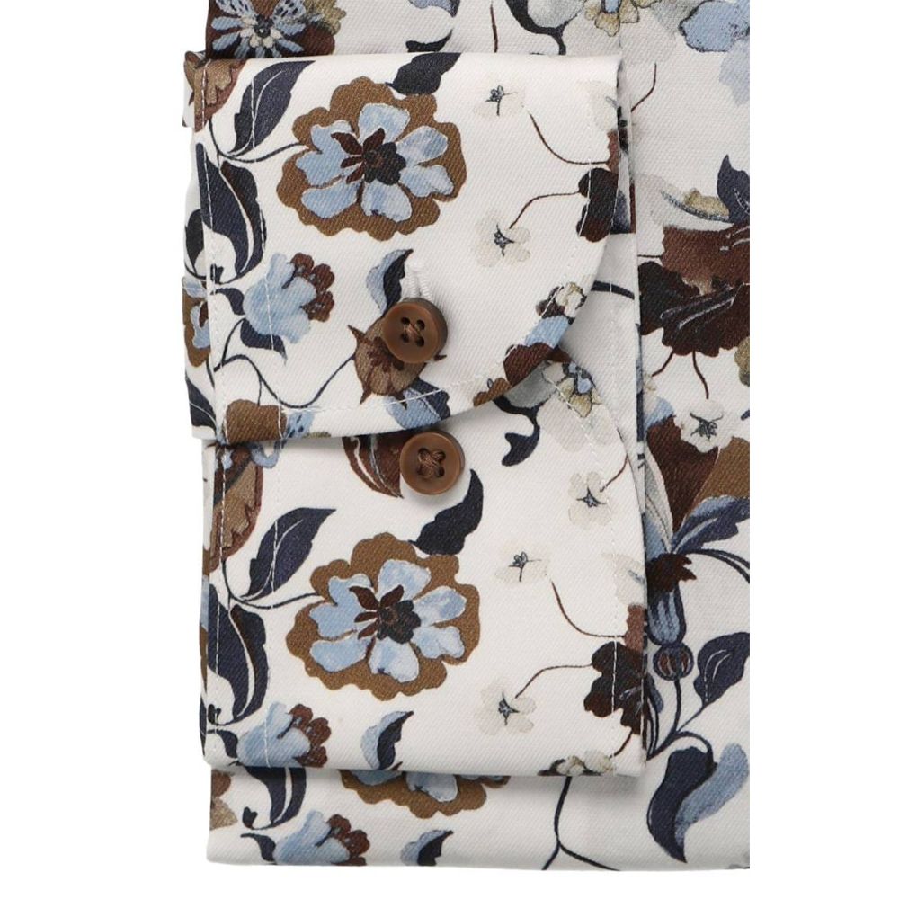 A11983XT Eterna Modern Fit Fancy Print Shirt (Brown)