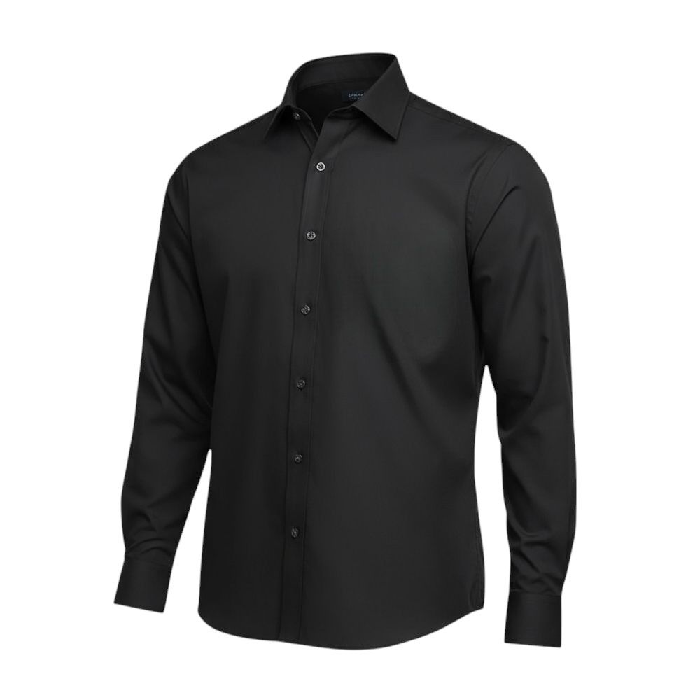 A9001XTS Slim Tall Fit Plain Shirt by Double Two (Black)