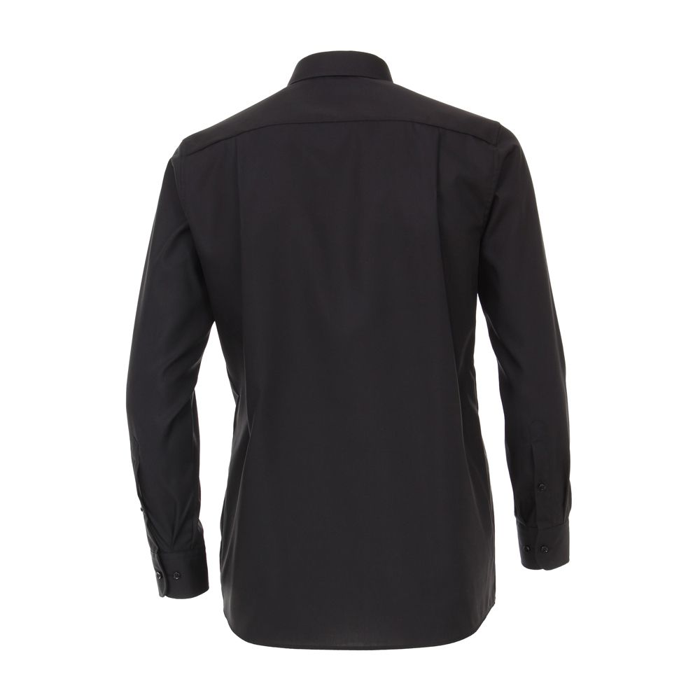 A9009XT Tall Fit Casamoda Plain Long Sleeve Shirt (Black)