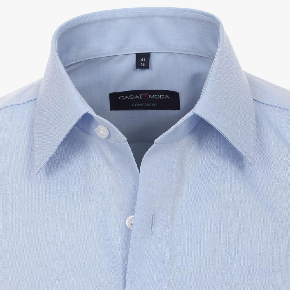 A9009XT Tall Fit Casamoda Plain Long Sleeve Shirt (Blue)