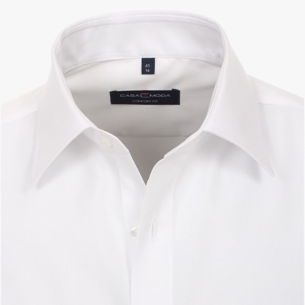A9009XT Tall Fit Casamoda Plain Long Sleeve Shirt (White)