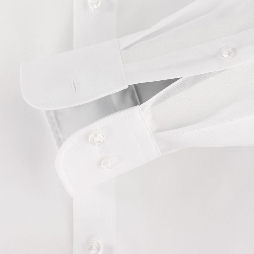 A9009XT Tall Fit Casamoda Plain Long Sleeve Shirt (White)