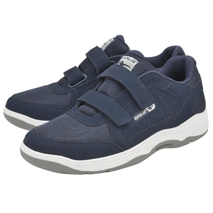 H1454 Gola Belmont Twin Velcro Trainer (Navy) Wide Fitting