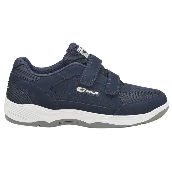 H1454 Gola Belmont Twin Velcro Trainer (Navy) Wide Fitting