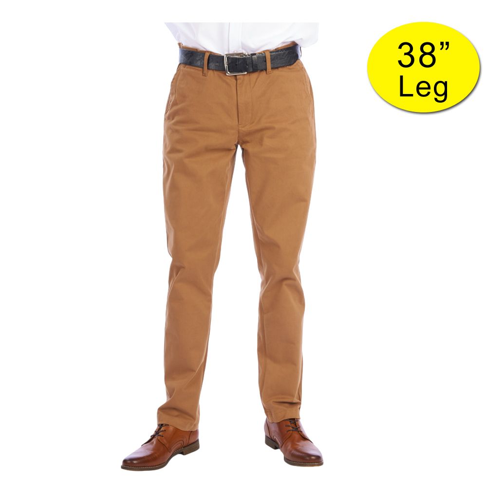 B1014XT Tall Fit Ed Baxter Stretch Chino Trousers (Camel)