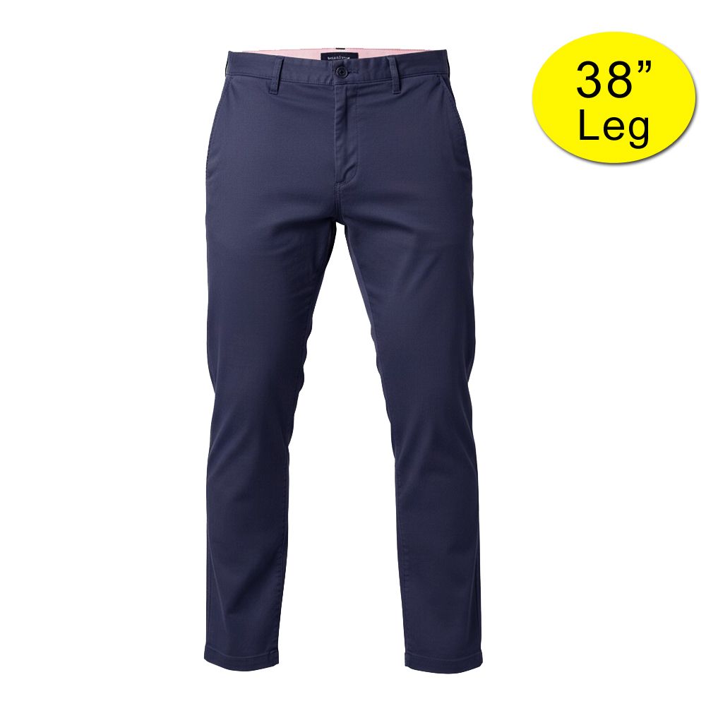 B1014XT Tall Fit Ed Baxter Stretch Chino Trousers (Navy)