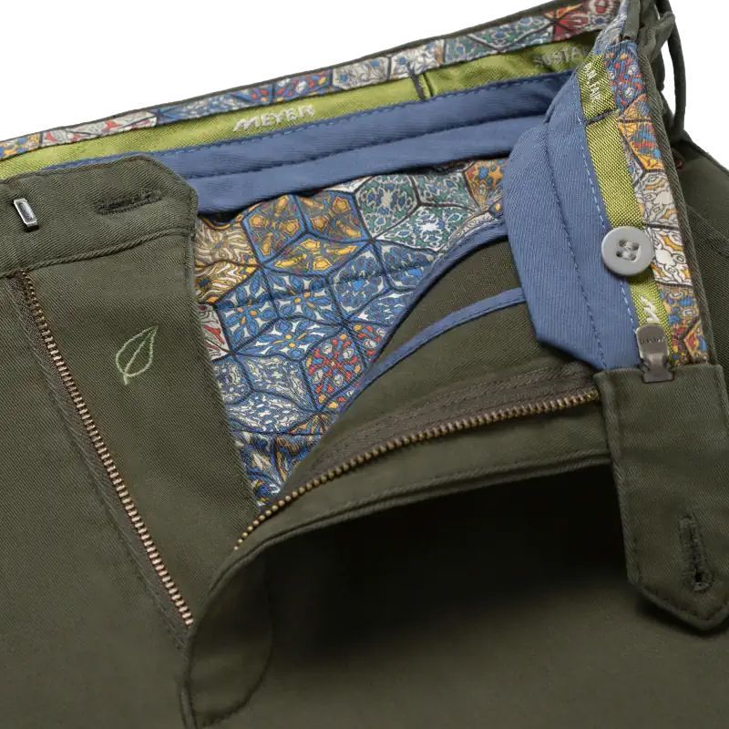 B1066XT Tall Fit Meyer Expandable Waist Chino Trouser - Olive