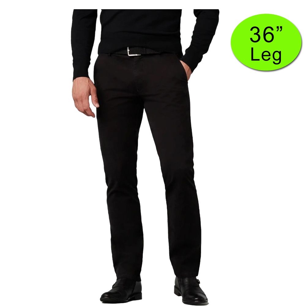 B1066XT Tall Fit Meyer Stretch Chino Trouser - Black