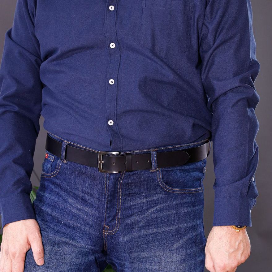 B1163 Charles Smith Leather Belt (Black)