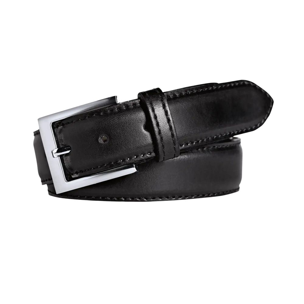 B1194 Meyer Stretch Leather Belt (Black)