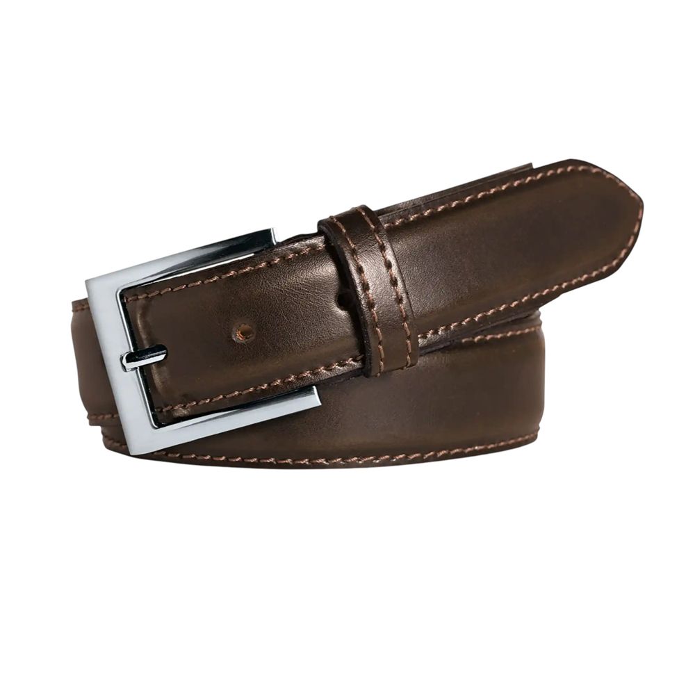 B1194 Meyer Stretch Leather Belt (Brown)