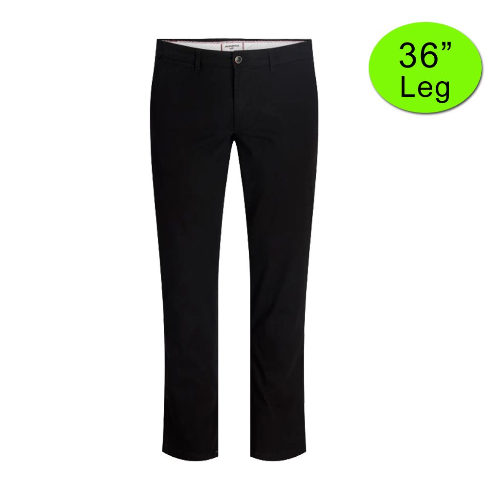 B1196XT Tall Fit Jack & Jones Chino Trousers (Black)