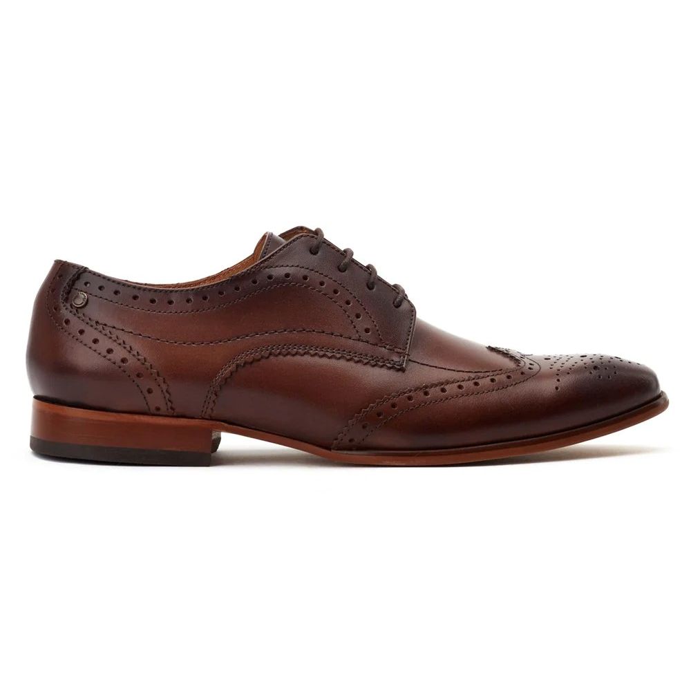 H1940 Base London Barbera Lace Up Brogue Shoe (Brown)