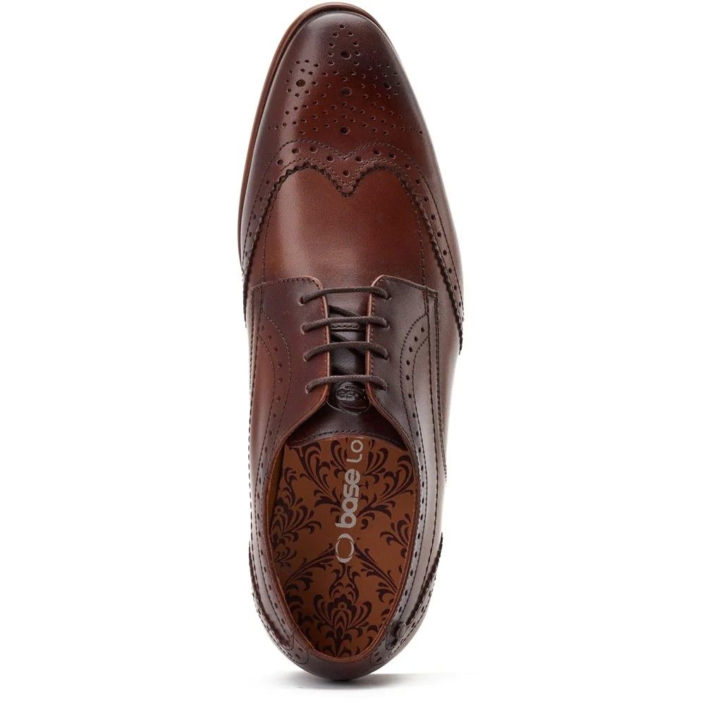 H1940 Base London Barbera Lace Up Brogue Shoe (Brown)