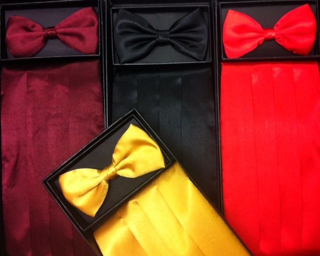 X017 Plain Cummerbund & Bow Tie Set (Available in 6 Colours)
