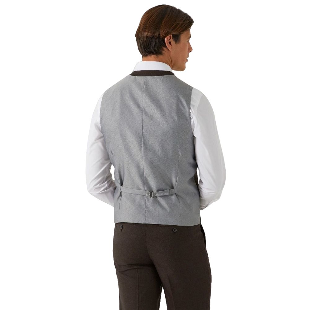 D6085XT Tall Fit Skopes Harcourt Brown Tweed Waistcoat