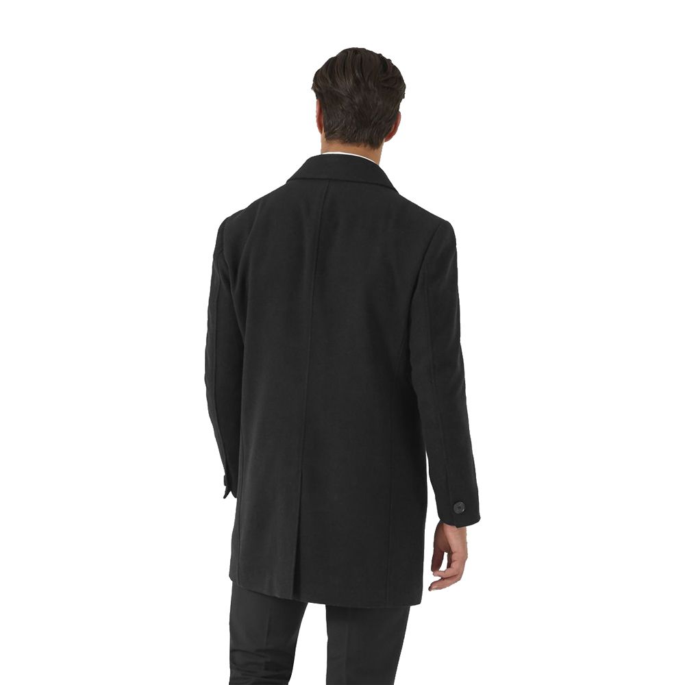 D6450XT Tall Fit Skopes Aldgate Long Overcoat (Black)