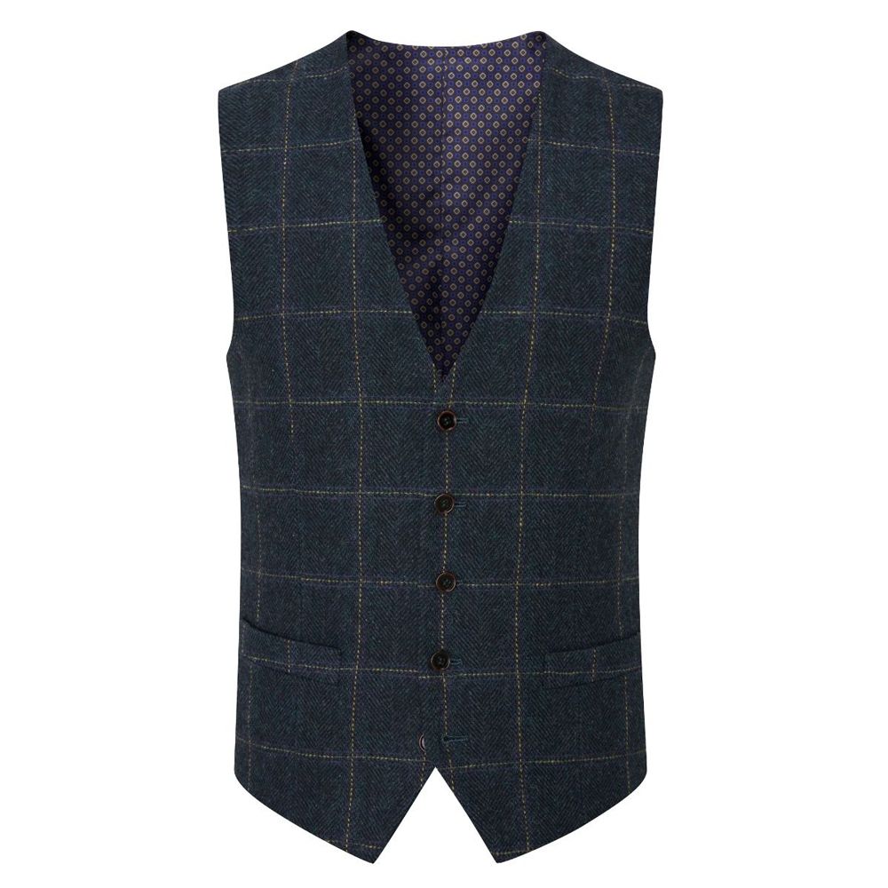 D6612XT Tall Fit Skopes Heaton Check Waistcoat