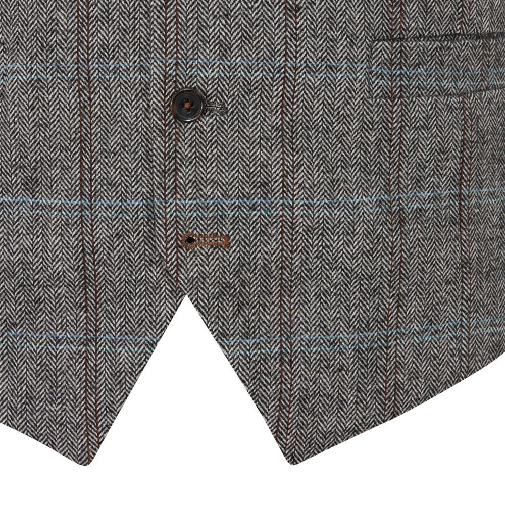 D6694XT Tall Fit Skopes Rowan Herringbone Check Waistcoat