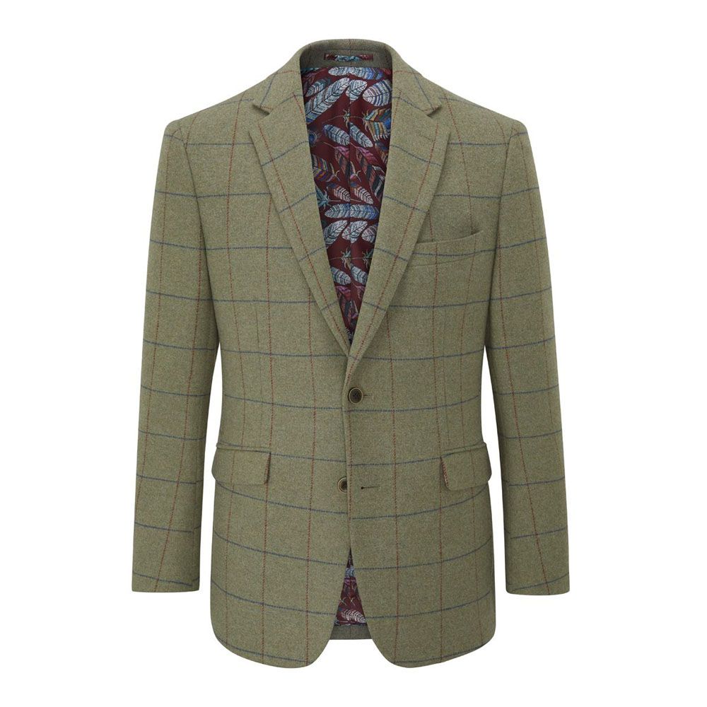 D6733XT Tall Fit Skopes Fairbairn Green Check Country Jacket