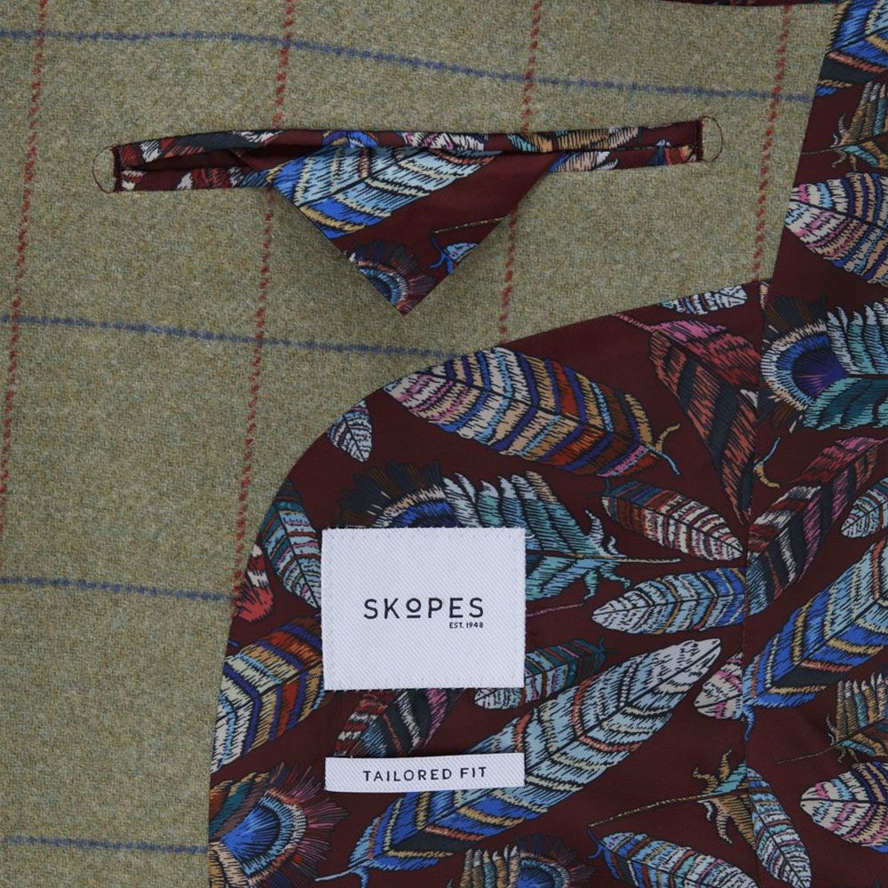 D6733XT Tall Fit Skopes Fairbairn Green Check Country Jacket