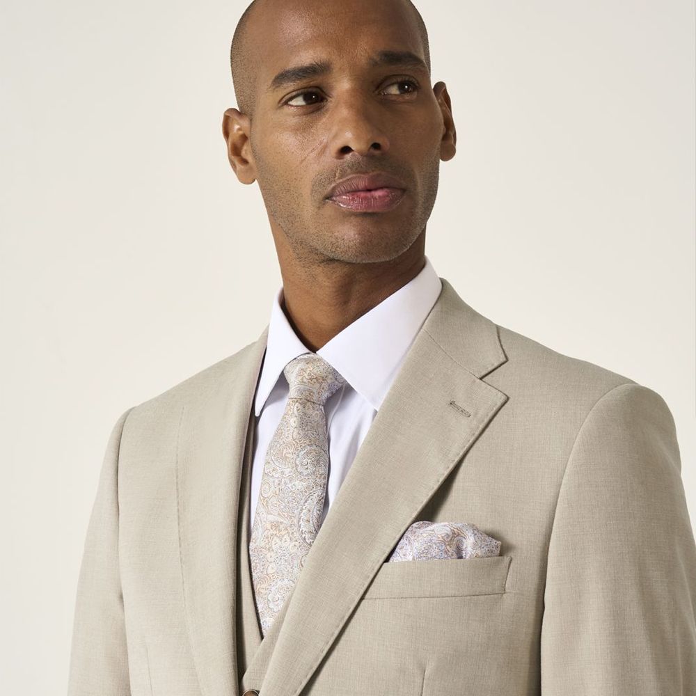 D6766XT Tall Fit Skopes Caspian Suit Jacket (Stone)