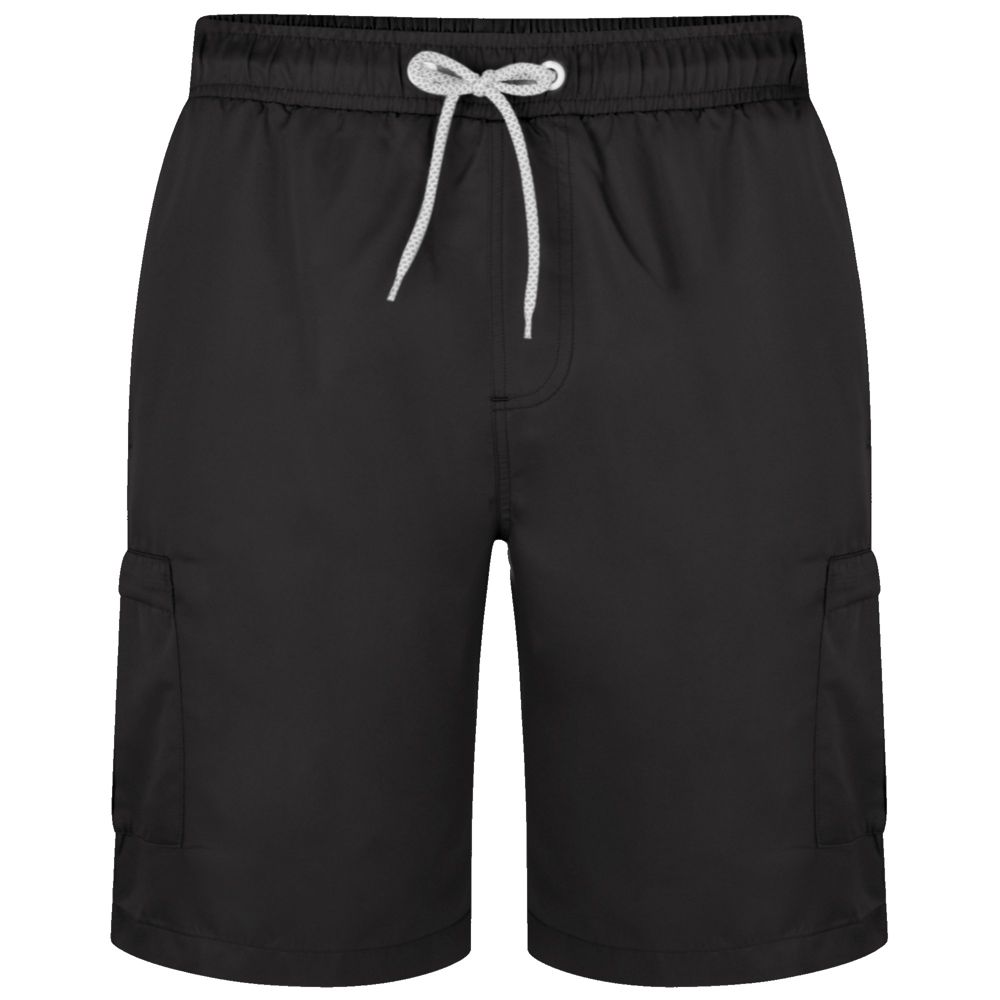 F1430XT Tall Fit Kam Plain Cargo Stretch Swim Shorts (Black)