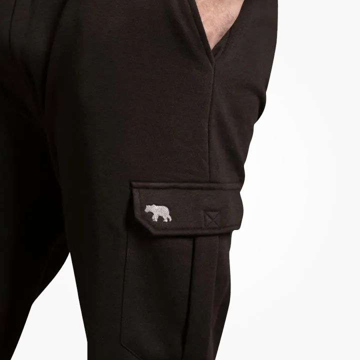 F1549XT Tall D555 Cargo Pocket Cuff Joggers (Black)