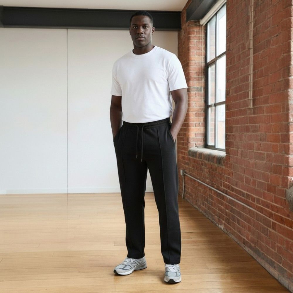 F1551XT Tall Fit Ed Baxter Pleated Front Open Hem Joggers