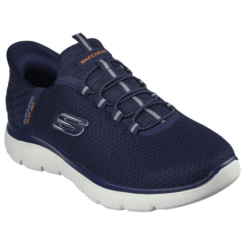 H1785 Skechers Summits Slip-Ins High Range Trainers WIDE (Navy)