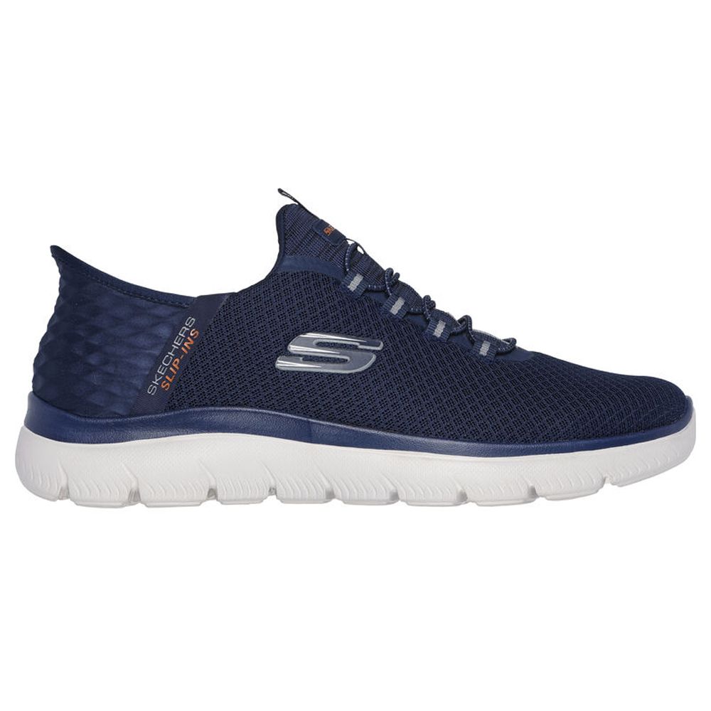 H1785 Skechers Summits Slip-Ins High Range Trainers WIDE (Navy)