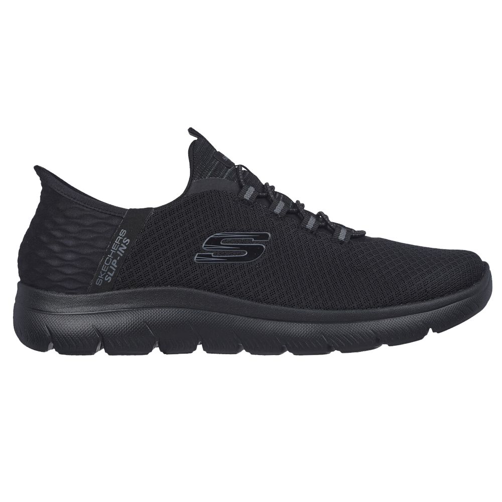 H1785 Skechers Summits High Range Slip-ins Wide Fit (Black/Blk)