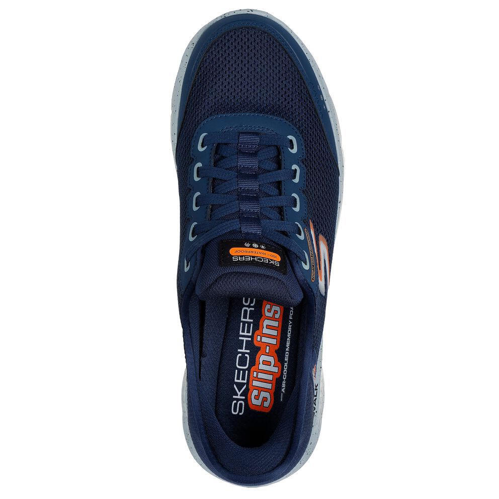 H1886 Skechers Slip-ins, GoWalk Flex Waterproof Trainers (Navy)