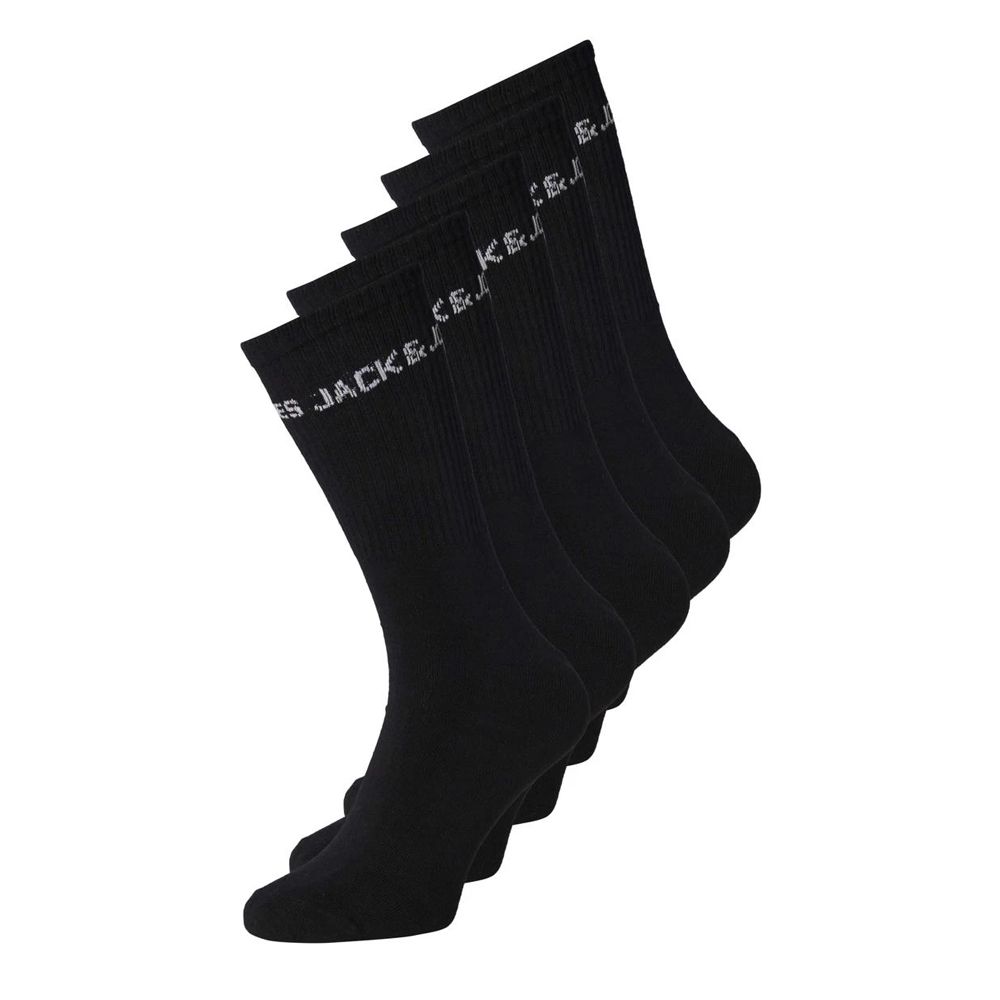 X942 Jack & Jones 5 Pack Socks (Black)