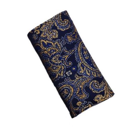 KC103406TBLA-1 Silk Pocket Square (Blue/Gold)