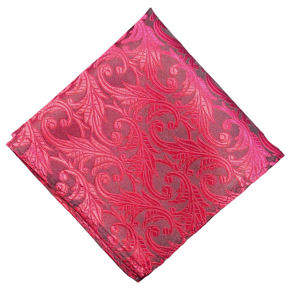 MWY410343 Col 6 Silk Pocket Square (Red)